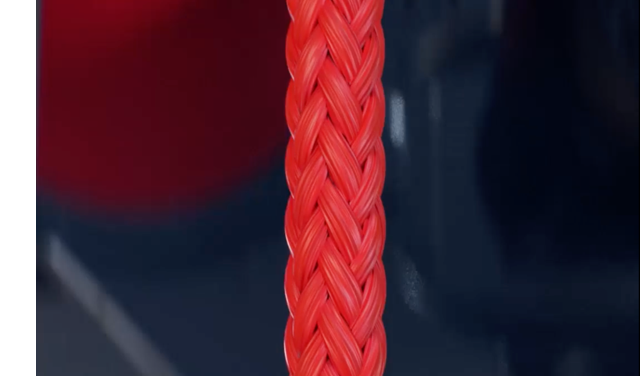 Close up view of synthetic rope
