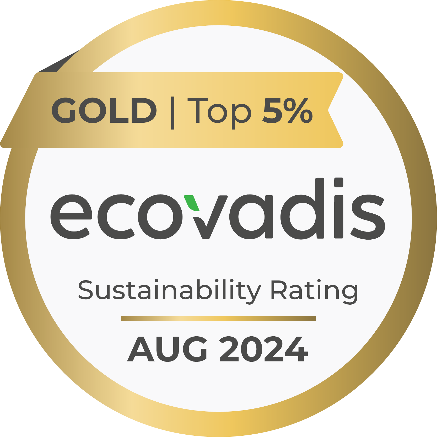 EcoVadis Gold Aug 2024