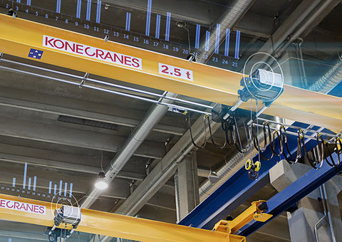 Remotely monitored overhead cranes